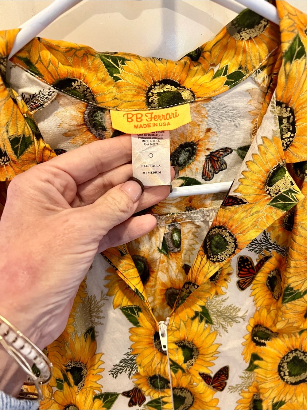 Bernie Dexter Yellow Sunflower/ Monarch Print Dress